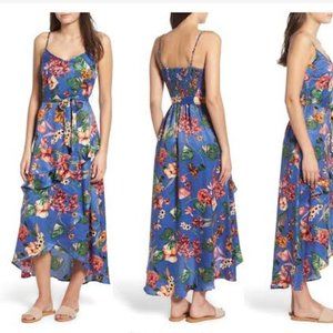 Band of Gypsies Gabrielle Floral Satin Dress Size Medium
